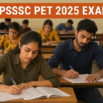 Students appearing in UPSSSC PET 2025 exam writing answers in a classroom – Uttar Pradesh Preliminary Eligibility Test photo