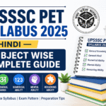 UPSSSC PET Syllabus 2025 in Hindi — Subject Wise Complete Guide